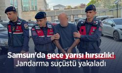Samsun'da gece yarısı hırsızlık! Jandarma suçüstü yakaladı