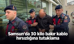 Samsun'da 30 kilo bakır kablo hırsızlığına tutuklama