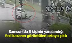 Samsun’da 5 kişinin yaralandığı feci kazanın görüntüleri ortaya çıktı