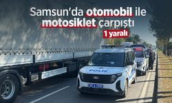 Samsun'da otomobil ile motosiklet çarpıştı: 1 yaralı