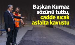 Başkan Kurnaz sözünü tuttu, cadde sıcak asfalta kavuştu