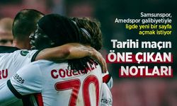Samsunspor, Amedspor galibiyetiyle ligde yeni bir sayfa açmak istiyor ...  Tarihi maçın   ÖNE ÇIKAN   NOTLARI