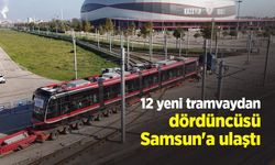 12 yeni tramvaydan dördüncüsü Samsun'a ulaştı