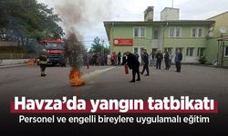 Havza’da yangın tatbikatı: Personel ve engelli bireylere uygulamalı eğitim