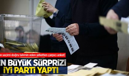 Son seçimi doğru tahmin eden şirketten çarpıcı anket! En büyük sürprizi İYİ Parti yaptı