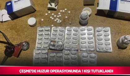 Çeşme’de huzur operasyonunda 1 kişi tutuklandı