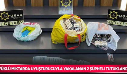 Yüklü miktarda uyuşturucuyla yakalanan 2 şüpheli tutuklandı.
