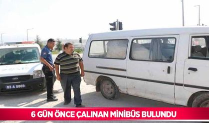 6 gün önce çalınan minibüs bulundu