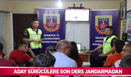 Aday sürücülere son ders jandarmadan