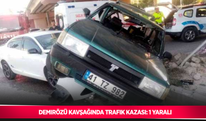 Demirözü kavşağında trafik kazası: 1 yaralı