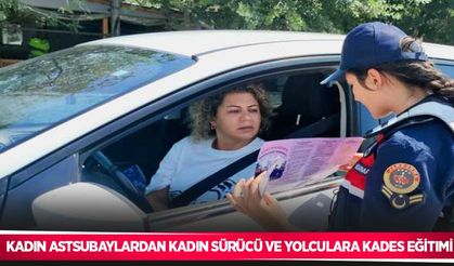 Kadın astsubaylardan kadın sürücü ve yolculara KADES eğitimi