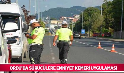 Ordu’da sürücülere emniyet kemeri uygulaması