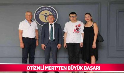 Otizmli Mert’ten büyük başarı