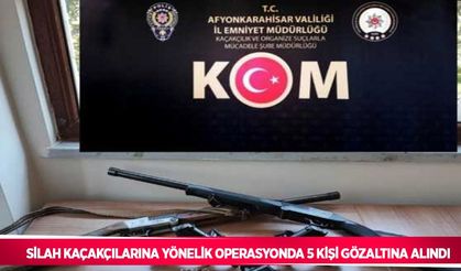 Silah kaçakçılarına yönelik operasyonda 5 kişi gözaltına alındı