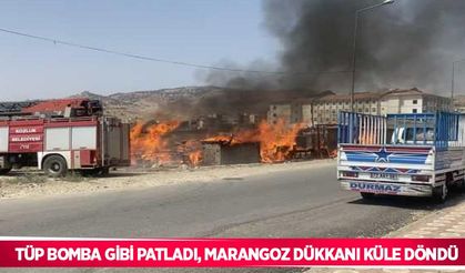 Tüp bomba gibi patladı, marangoz dükkanı küle döndü