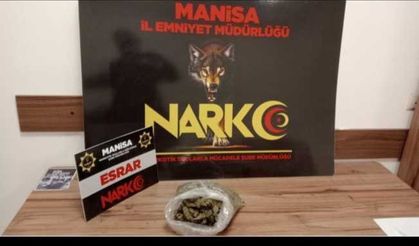 Manisa’da durdurulan araçtan esrar çıktı
