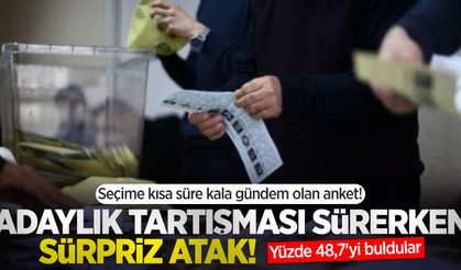 Seçime kısa süre kala gündem olan anket! Adaylık tartışması sürerken sürpriz atak! Yüzde 48,7'yi buldular