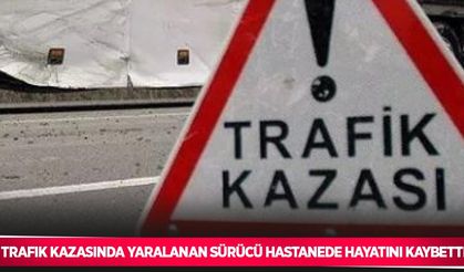 Trafik kazasında yaralanan sürücü hastanede hayatını kaybetti