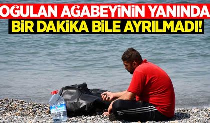 Boğulan ağabeyinin yanından bir dakika bile ayrılmadı!