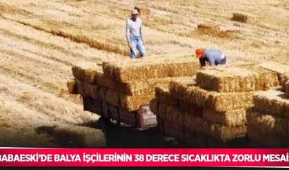 Babaeski’de balya işçilerinin 38 derece sıcaklıkta zorlu mesaisi