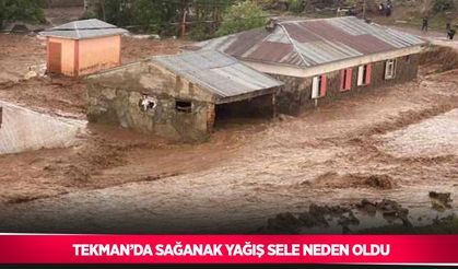 Tekman’da sağanak yağış sele neden oldu