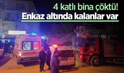 4 katlı bina çöktü! Enkaz altında kalanlar var