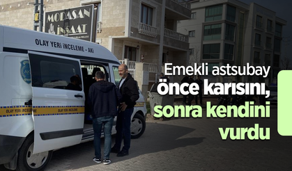 Emekli astsubay önce karısını, sonra kendini vurdu