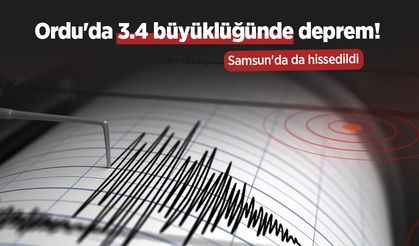 Ordu'da 3.4 büyüklüğünde deprem! Samsun'da da hissedildi