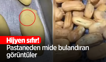 Hijyen sıfır! Pastaneden mide bulandıran görüntüler