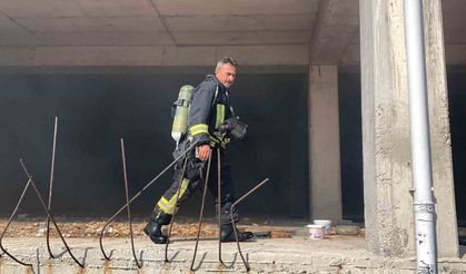 cami otoparkında yangın