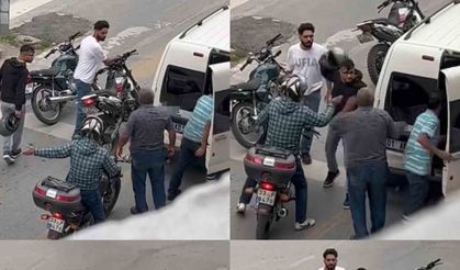 trafikte bıçaklı kavga: O anlar kamerada