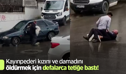 Kayınpederi kızını ve damadını öldürmek için defalarca tetiğe bastı!