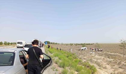 otomobil devrildi: 4 yaralı