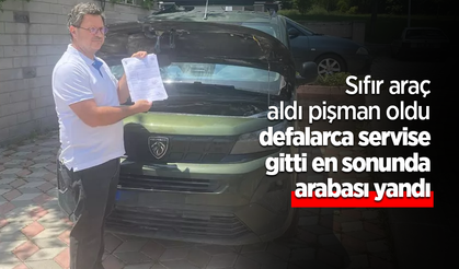Sıfır araç aldı pişman oldu defalarca servise gittin en sonunda arabası yandı