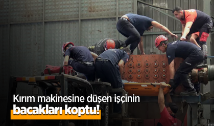 Kırım makinesine düşen işçinin bacakları koptu!