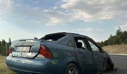 otomobil takla attı: 5 yaralı