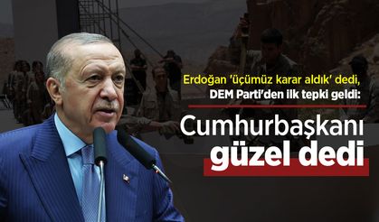Erdoğan 'üçümüz karar aldık' dedi, DEM Parti'den ilk tepki geldi: "Cumhurbaşkanı güzel dedi"
