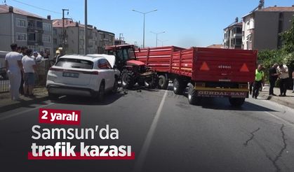 Samsun'da trafik kazası: 2 yaralı