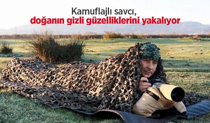 Kamuflajlı savcı, doğanın gizli güzelliklerini yakalıyor