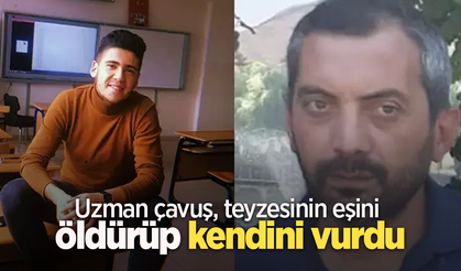 Uzman çavuş, teyzesinin eşini öldürüp kendini vurdu