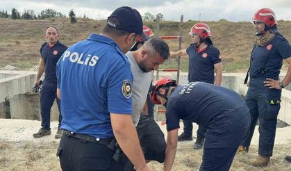 Hırsızlık için indiği kuyuda mahsur kalınca yakalandı