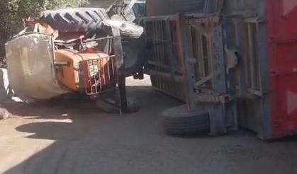 traktör kazasında 1 kişi yaralandı