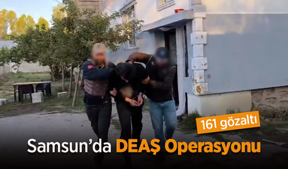 Samsun'da DEAŞ Operasyonu: 161 gözaltı.