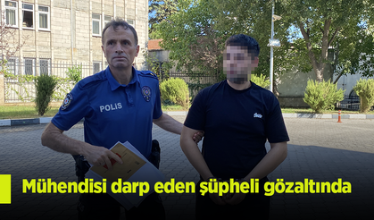 Mühendis ve arkadaşını darbeden şüpheliye gözaltı.