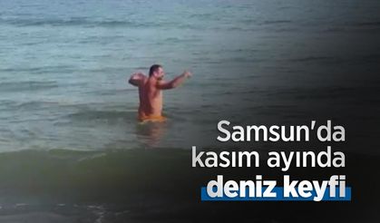Samsun'da kasım ayında deniz keyfi