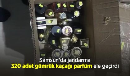 Samsun'da jandarma 320 adet gümrük kaçağı parfüm ele geçirdi