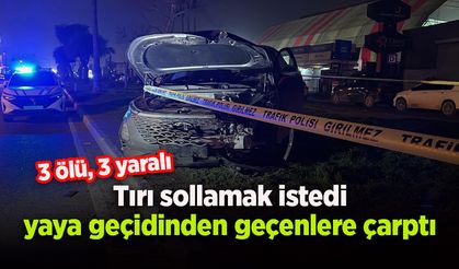 Tırı sollamak istedi, yaya geçidinden geçenlere çarptı