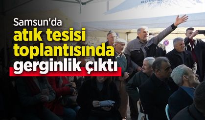 Samsun'da atık tesisi toplantısında gerginlik çıktı