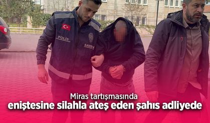 Miras tartışmasında eniştesine silahla ateş eden şahıs adliyede