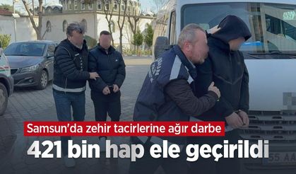 Samsun'da zehir tacirlerine ağır darbe: 421 bin hap ele geçirildi